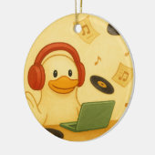 Glücklicher DJ Keramik Ornament (Links)