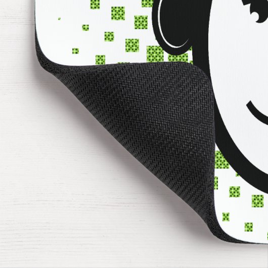 Glücklicher DJ-Typ Mousepad (Ecke)