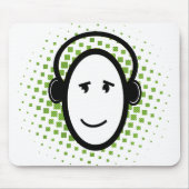 Glücklicher DJ-Typ Mousepad (Vorne)