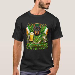 Glücklicher Dobermann Pinscher St. Patricku2019s T T-Shirt