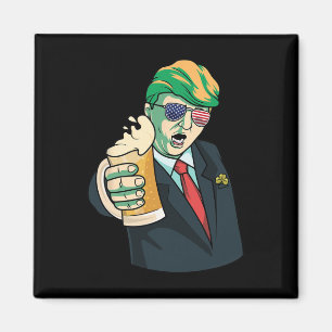 Glücklicher Donald St Pattys Trump Sankt Patricks Magnet
