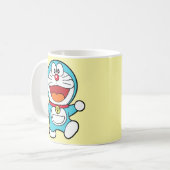 Glücklicher Doraemon Kaffeetasse (Vorderseite Links)