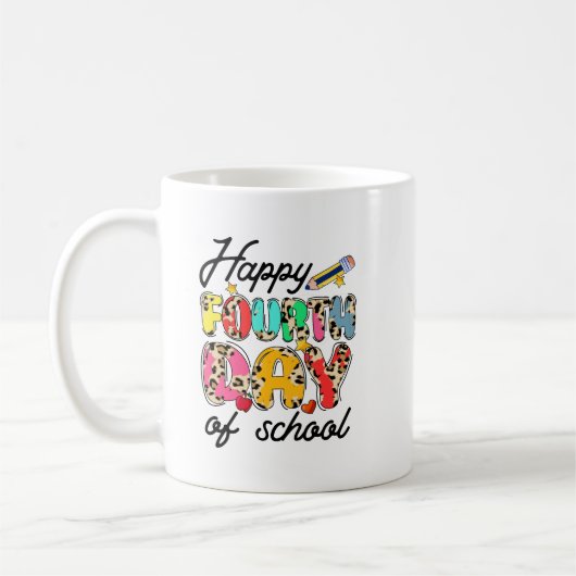 glücklicher dritter Schultag 2 Kaffeetasse (Links)