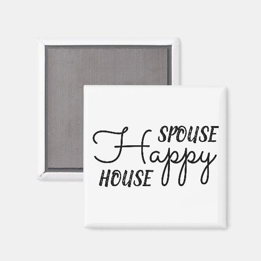 Glücklicher Ehemann, glückliches Haus Magnet (Vorderseite/Rückseite)