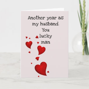 Glücklicher Ehemann Liebe Jubiläum Valentinstag Karte