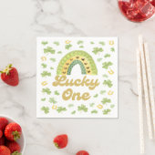 Glücklicher Ein Regenbogen Geburtstag Shamrock Ser Serviette (Beispiel)