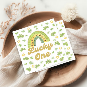 Glücklicher Ein Regenbogen Geburtstag Shamrock Ser Serviette