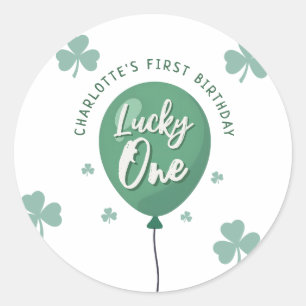Glücklicher Eins 1. Geburtstag St. Patricks Day Kl Runder Aufkleber