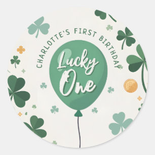 Glücklicher Eins 1. Geburtstag St Patricks Day Kle Runder Aufkleber