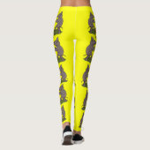 glücklicher Elefant, der mit Seil und Ball spielt Leggings (Rückseite)