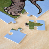glücklicher Elefant, der mit Seil und Ball spielt Puzzle (Seite)