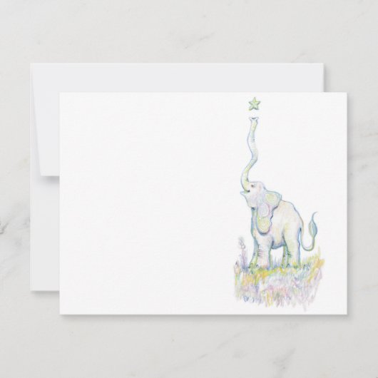 Glücklicher Elefant Einladung (Vorderseite)