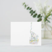 Glücklicher Elefant Einladung (Stehend Vorderseite)