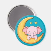 Glücklicher Elefant Magnet (Vorderseite/Rückseite)