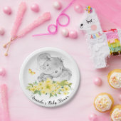 Glücklicher Elefant-neutrale Babyparty 7" Platte Pappteller (Party)