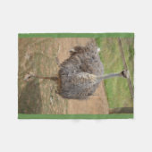 Glücklicher Emu stehend auf einer Beindecke Fleecedecke (Vorderseite (Horizontal))