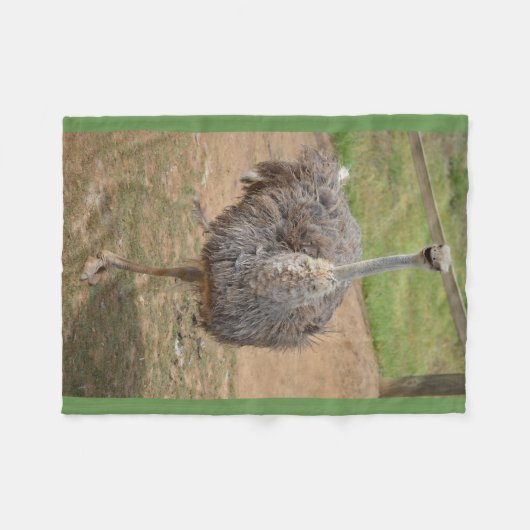 Glücklicher Emu stehend auf einer Beindecke Fleecedecke (Vorderseite (Horizontal))