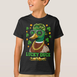 Glücklicher Ente St. Patricks Day Stockenten-Jäger T-Shirt