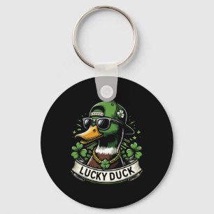 Glücklicher Enten-Kleeblatt Lustiger St. Patricks  Schlüsselanhänger