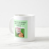 glücklicher Entwurf des Pokerspielers Kaffeetasse (Vorderseite Links)