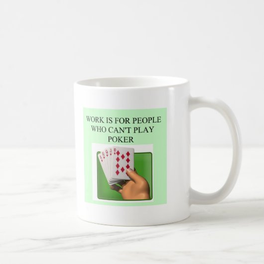 glücklicher Entwurf des Pokerspielers Kaffeetasse (Rechts)