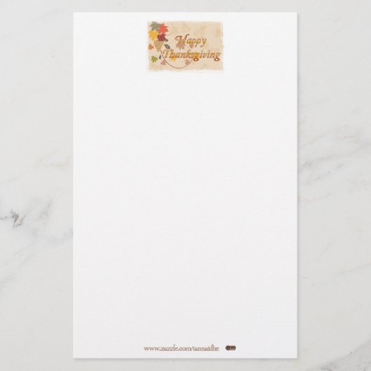 Glücklicher Erntedank - Blätter, Trauben und Bände Briefpapier (Vorderseite)