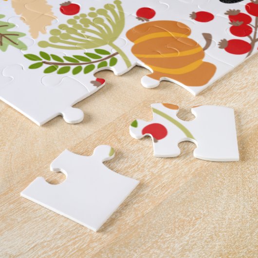 GLÜCKLICHER ERNTEDANK, ErntedankWreath, niedlich Puzzle (Seite)