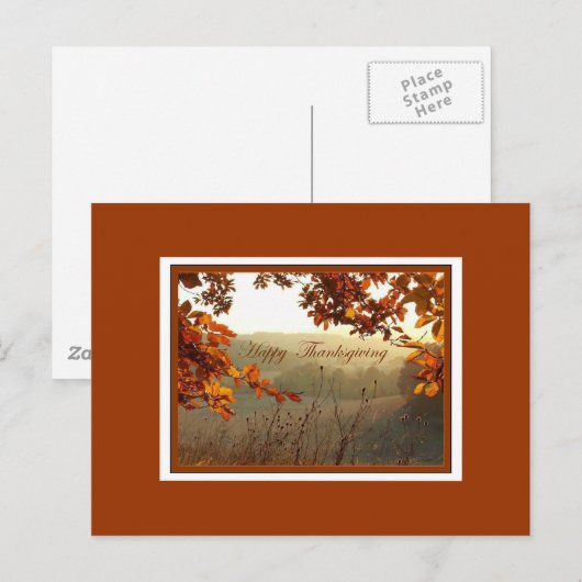 Glücklicher Erntedank Feiertagspostkarte (Vorne/Hinten)