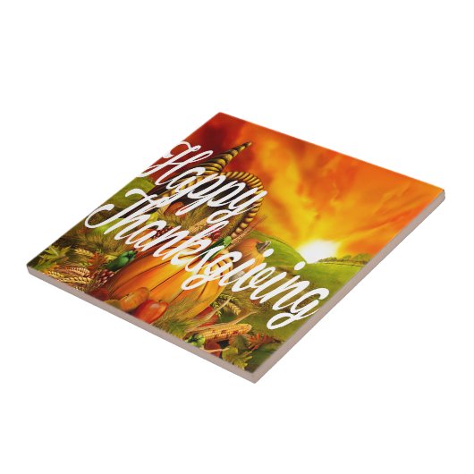 Glücklicher Erntedank Fliese (Seite)