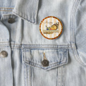 Glücklicher Erntedank-Fülle-Knopf Button (Beispiel)