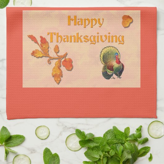 Glücklicher Erntedank Handtuch (Gefaltet)