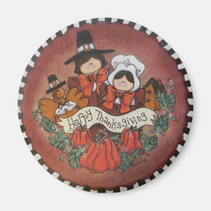 Glücklicher Erntedank-Magnet Magnet