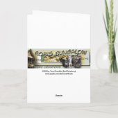 Glücklicher Erntedank mit Feiertagskarte (Rückseite)