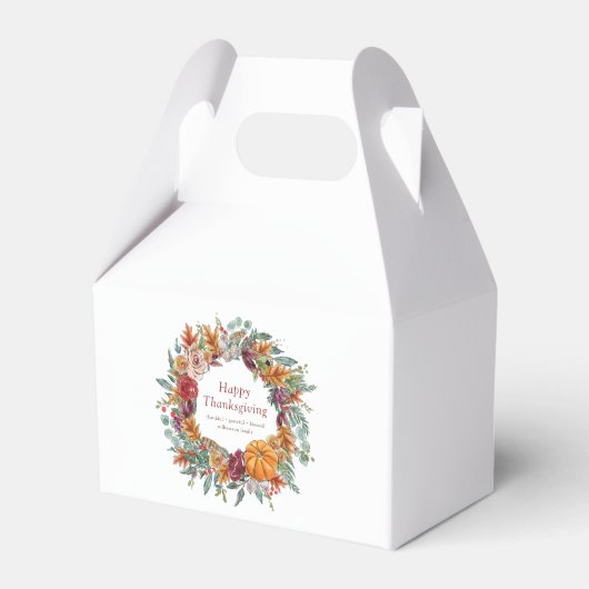 glücklicher Erntedankend Wasserfarbenfall Pumpkin  Geschenkschachtel (Vorderseite)