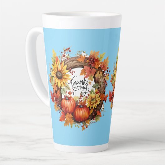 glücklicher Erntedankfall Milchtasse (Linke Ecke)