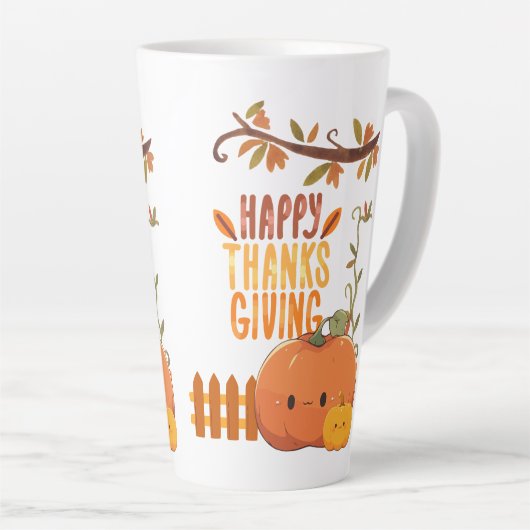 glücklicher Erntedankfall Milchtasse (Rechte Ecke)