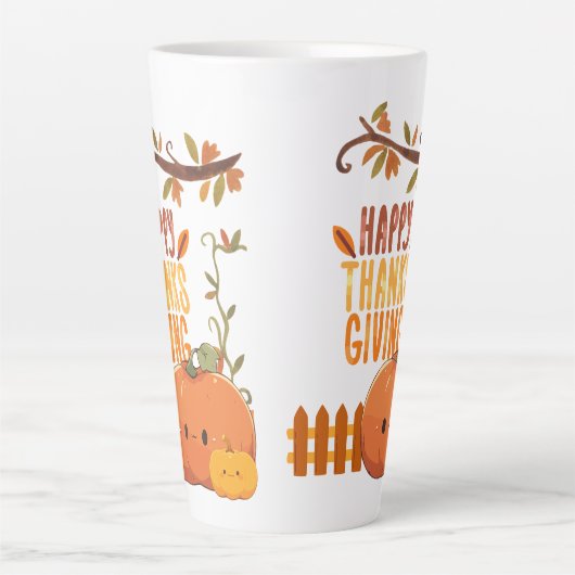 glücklicher Erntedankfall Milchtasse (Vorderseite)