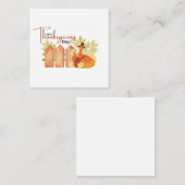 glücklicher Erntedankfall Quadratische Visitenkarte (Vorne/Hinten)