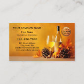 glücklicher Erntedankfest Herbst Visitenkarte (Rückseite)