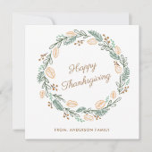 Glücklicher Erntedankfest Herbstkranz Feiertagskarte (Vorderseite)