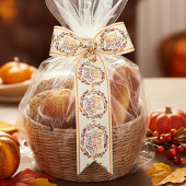 Glücklicher Erntedankkranz Satinband