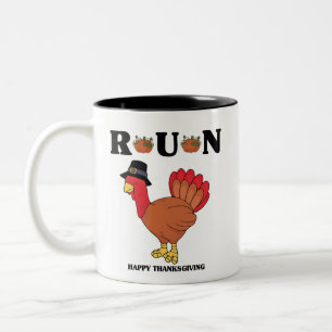 Glücklicher Erntedanklauf - Erntedank Funny Quotes Zweifarbige Tasse