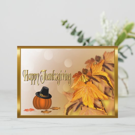 Glücklicher Erntedanktag Einladung (Stehend Vorderseite)