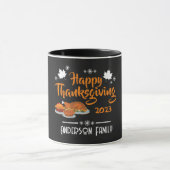 Glücklicher Erntedanktag mit Familienname & Jahr Tasse (Zentrum)