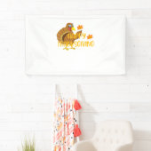 Glücklicher Erntedanktag Türkei Dankbare Männer Fr Banner (Insitu)