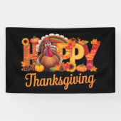 Glücklicher Erntedanktruthühner Fall Banner (Horizontal)