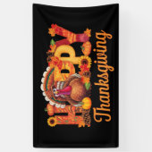 Glücklicher Erntedanktruthühner Fall Banner (Vertikal)