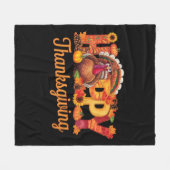 Glücklicher Erntedanktruthühner Fall Fleecedecke (Vorderseite (Horizontal))