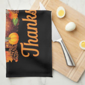 Glücklicher Erntedanktruthühner Fall Geschirrtuch (Viertel Falte)