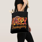 Glücklicher Erntedanktruthühner Fall Tasche (Von Nahem)